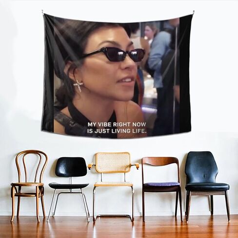 APOJDSN Kourtneys Kardashians نسيج مضحك ميمي نسيج بلدي فيبي الآن هو مجرد الحياة الحية نسيج غرفة الكلية نزل النوم غرفة نوم ديكور الحفلات 60x51in in Saudi Arabia