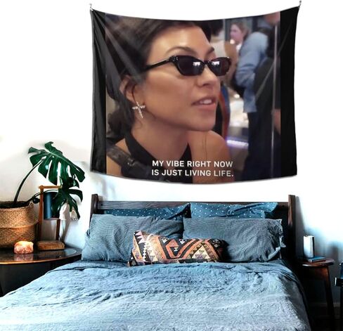 APOJDSN Kourtneys Kardashians نسيج مضحك ميمي نسيج بلدي فيبي الآن هو مجرد الحياة الحية نسيج غرفة الكلية نزل النوم غرفة نوم ديكور الحفلات 60x51in in Saudi Arabia