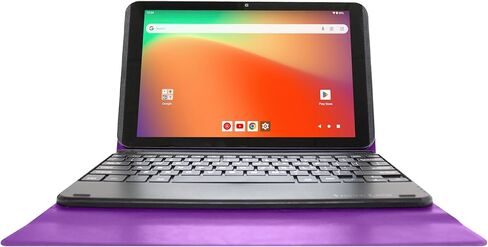Prestige Elite 10QH Android 13 10.1 Inch HD IPS Tablet, 64GB Storage, 2GB RAM with Detachable Keyboard Case - Black in Saudi Arabia