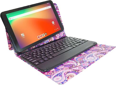 Prestige Elite 10QH Android 13 10.1 Inch HD IPS Tablet, 64GB Storage, 2GB RAM with Detachable Keyboard Case - Black in Saudi Arabia