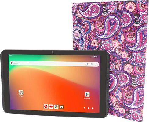 Prestige Elite 10QH Android 13 10.1 Inch HD IPS Tablet, 64GB Storage, 2GB RAM with Detachable Keyboard Case - Black in Saudi Arabia