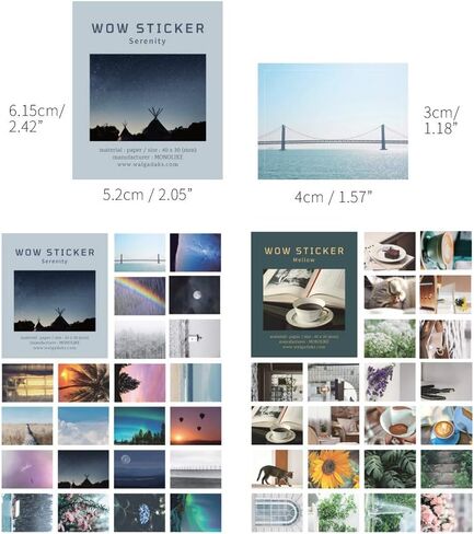 ملصق Monolike Wow The Daily Life of Gureum Ver.1 + Ver.2 مجموعة - ملصقات لطيفة صغيرة الحجم، ملصقات مربعة in Kuwait