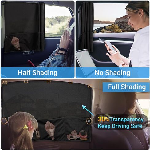 Car Window Shades - 2 Pack Front Window Car Sun Shade Upgrated Magnetic Window Curtain Block Sun Glare and Heat, Car Sun Shades for Driver/Front Seat Passenger in Saudi Arabia