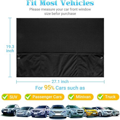 Car Window Shades - 2 Pack Front Window Car Sun Shade Upgrated Magnetic Window Curtain Block Sun Glare and Heat, Car Sun Shades for Driver/Front Seat Passenger in Saudi Arabia