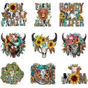 9pcs Blessed Nurse Iron on Transfer Patches for Clothing DIY Washable Iron on Stickers for Clothes Heat Transfer Vinyl Decals Appliques