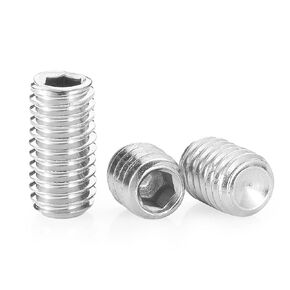 5/16-18 x 1/4" Hex Allen Head Socket Set Screws Grub Screw Bolts, 304 Stainless Steel Internal Hex Drive Cup-Point Screws with Hex Wrenches, 20 PCS
