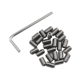 Socket Set Screws DGBRSM 25pcs 10-32 x 1/8" Stainless Steel Allen Head Hex Hexagon Socket Set Screws Cup Point with Hex Key Wrench