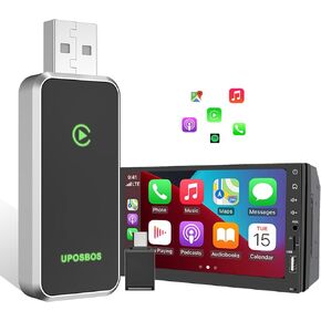 CarPlay Wireless Adapter for iPhone 2024 Upgrade 5.8Ghz Fast Stable Plug & Play Dongle Convert Wired to Wireless Apple CarPlay Adapter Fit for Cars from 2016&IOS10+ Auto Connect Online Update Low Lag