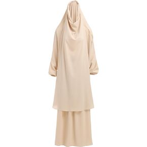 ODIZLI Two Pieces Jilbab and Dress for Muslim Women Long Khimar and Skirt Available for Prayer