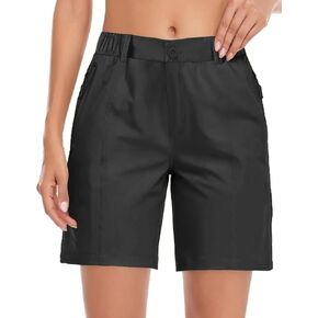 XinYangNi Women's Hiking Cargo Lightweight Shorts for Women 7" Quick Dry Casual Summer Golf with Zipper Pockets