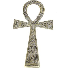 AzureGreen Brass Ankh Brass Large (4x7 1/4") for altar or wall
