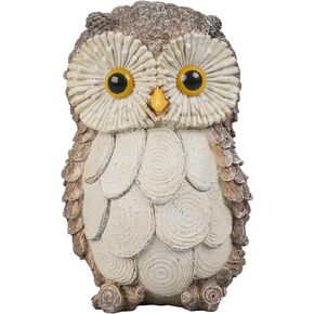 Owl Statue Home Decor Accents - Cute Owl Figurines for Shelf Bookshelf TV Stand Décor Bedroom Office Decorations Ideal Gift for Owl Lovers 5 x 5 x 8 Inch