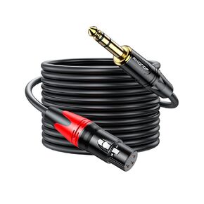 XLR to 1/4 - XLR Female to 1/4 Cable 4FT, XLR to Quarter inch TRS Balanced Signal Interconnect Patch Cable for Microphone,Mixer,Guitar,AMP,Speakers