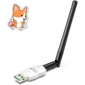 Class 1 Long Range Bluetooth Adapter for PC, QGOO USB Bluetooth Adapter for PC 5.3+EDR, Bluetooth Dongle Bluetooth Receiver Support Windows10/8.1/8/7（white-047）