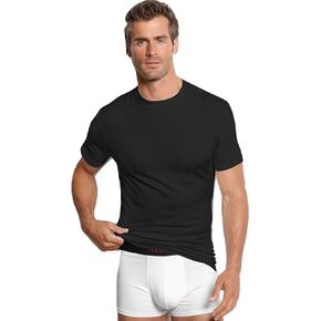 Alfani Men's Black Crew Neck Short Sleeve T Shirt 4 Pack Cotton