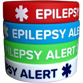 Medical Silicone Bracelets (4 Pack) for Teens 7.1" inches for Kids Teens ICE Wristband