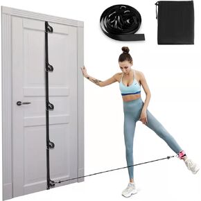 Door Anchor Strap for Resistance Bands, Portable Workout Resistance Band Door Anchors, Space Saving Easy Set Up Home Gym, Secure Multi Point Anchor Gym for Home Fitness