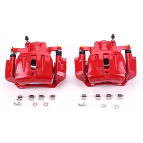 Power Stop Front S2664 Pair of High-Temp Red Powder Coated Calipers