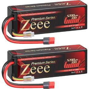 Zeee Premium Series 3S Lipo Battery 11.1V 100C 5200mAh Hard Case Battery with Deans T Connector for RC Car Boat Truck Helicopter Airplane Racing Models(2 Pack)