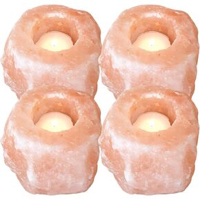 Salt Candle Holder Himalayan Tea Light Holder 2.2lbs Each Hand Crafted Premium Quality Original 100% Pack of 4