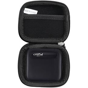حقيبة سفر صلبة من Hermitshell لهاتف Crucial X9 / X9 Pro / X10 Pro بسعة 1 تيرابايت/2 تيرابايت/4 تيرابايت SSD محمول، محرك أقراص USB 3.2 خارجي مزود بذاكرة مصنوعة من مكونات صلبة