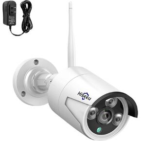 Hiseeu Camera Add on 5MP Outdoor Wireless Security Camera, Waterproof Outdoor Indoor 3.6mm Lens IR Cut Day & Night Vision with Power Adapter, Compatible 10CH Wireless Security Camera System