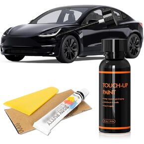 Solid Black Touch Up Paint for Tesla, DIY Car Paint Scratch Repair Kit, Automotive Paint, Quick & Easy Fix Scratch Repair for Tesla Model 3/Y/S/X