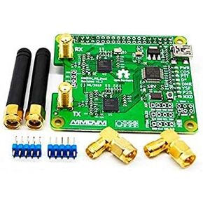 AURSINC MMDVM Duplex Hotspot Module Dual Hat V1.5.2 with 0.96 OLED Display Support P25 DMR YSF NXDN DMR Slot 1 + Slot 2 for Raspberry Pi with USB Port (with OLED)
