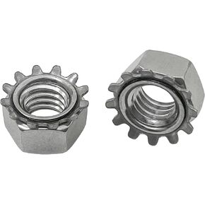 10#-32 صواميل كيبس مع غسالة أسنان خارجية، صواميل قفل كيبس من الفولاذ المقاوم للصدأ 304 فضية لملحقات تثبيت الأجهزة في الآلات والأثاث (50 قطعة) in Kuwait