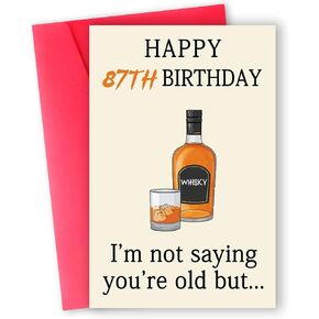 Funny Whiskey 75th Birthday Card, 75th Birthday Gifts for Men Women, Unique 75th Birthday Decorations for Husband Wife, Best 75 Year Old Birthday Card Gifts for Mom Dad Grandpa Granny in Kuwait