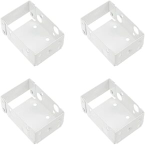 4 Pieces 2 Inch Blind Hold Down Brackets Blinds Hooks Blind Connector Hook Blind Holder Blind Brackets Replacements Blinds Bottom Rail Holder Clips, White