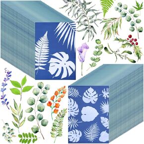 Engrowtic 240 Sheets Cyanotype Paper Sun Print Paper Kit High Sensitive Sun Paper White Solar Activated Nature Sun Printing Kit Drawing Paper for Adults Crafts DIY Project 5.8 x 8.3