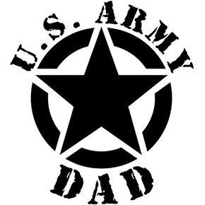 U.S Army Dad Vinyl Decal |Black |Sticker 5.5 X 5 Inch SSND1010