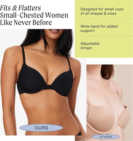 Pepper Push Up Bra | Lace Lift Up Bra, Zero Gaps, Silky Fabric, Underwire Lace Bras for Women, Black Bra (30A-40B) in Saudi Arabia
