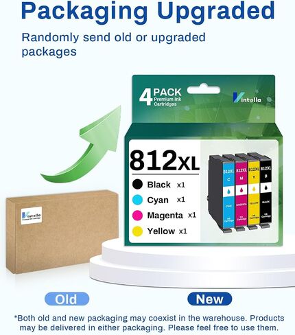 812XL Remanufactured Ink Cartridge Replacement for Epson 812XL Ink Cartridges Combo Pack T812XL 812 T812 for Workforce Pro WF-7820 WF-7840 EC-C7000 Printer (4 Pack) in Saudi Arabia