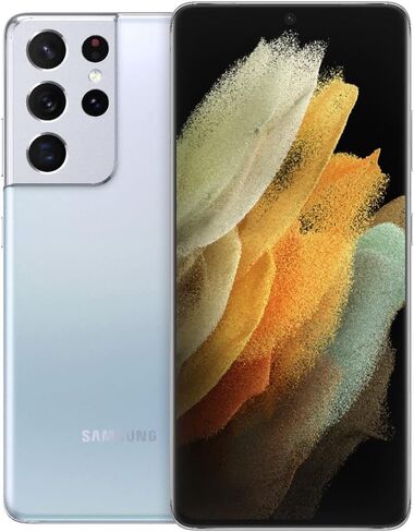Samsung Galaxy S21 Ultra 5G، الإصدار الأمريكي، 256 جيجابايت، فضي فانتوم - مفتوح (متجدد) in Kuwait
