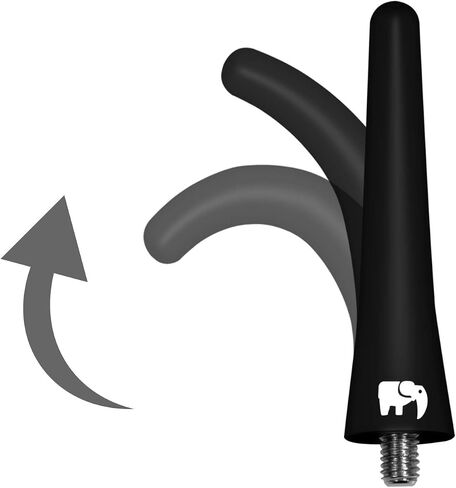 ONE250 2.5" inch Short Rubber Antenna, Compatible with Honda - CR-V (2001-2016), Element (2003-2024), Fit (2001-2023), Jazz (2001-2021), Insight - Designed for Optimized FM/AM Reception (Black) in Saudi Arabia