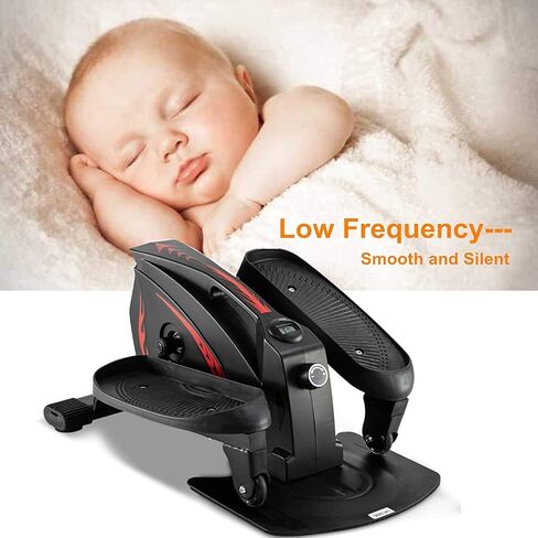 آلة بيضاوية صغيرة، بيضاوية الشكل تحت المكتب، تمرين الدواسة، دراجة مكتبية مع دواسة مضادة للانزلاق، شاشة عرض وجهاز تحكم عن بعد، تمرين دواسة الدراجة تحت المكتب لصالة الألعاب الرياضية والمكتب والمنزل in Kuwait