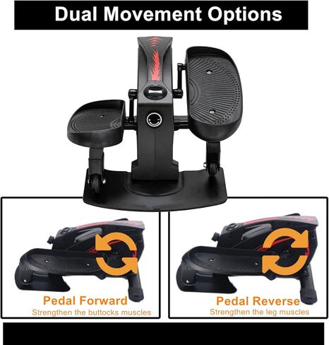 آلة بيضاوية صغيرة، بيضاوية الشكل تحت المكتب، تمرين الدواسة، دراجة مكتبية مع دواسة مضادة للانزلاق، شاشة عرض وجهاز تحكم عن بعد، تمرين دواسة الدراجة تحت المكتب لصالة الألعاب الرياضية والمكتب والمنزل in Kuwait