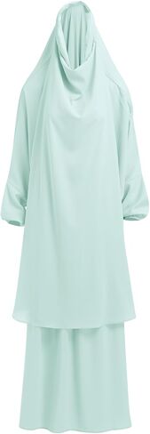 ODIZLI Two Pieces Jilbab and Dress for Muslim Women Long Khimar and Skirt Available for Prayer in Saudi Arabia