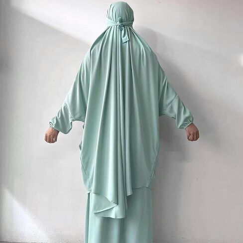 ODIZLI Two Pieces Jilbab and Dress for Muslim Women Long Khimar and Skirt Available for Prayer in Saudi Arabia