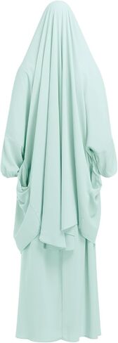 ODIZLI Two Pieces Jilbab and Dress for Muslim Women Long Khimar and Skirt Available for Prayer in Saudi Arabia