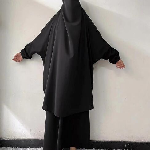 ODIZLI Two Pieces Jilbab and Dress for Muslim Women Long Khimar and Skirt Available for Prayer in Saudi Arabia