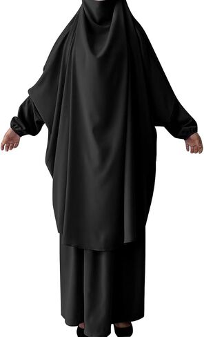ODIZLI Two Pieces Jilbab and Dress for Muslim Women Long Khimar and Skirt Available for Prayer in Saudi Arabia