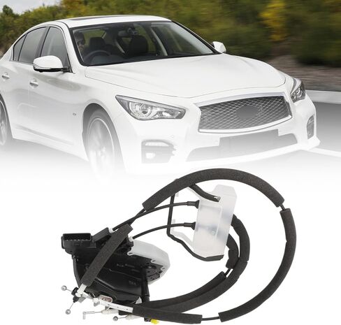 مشغل قفل الباب الأمامي الأيسر للسائق لسيارة إنفينيتي Q50 2014-2020، مجموعة مزلاج الباب تحل محل 80501-4HB0A in Saudi Arabia