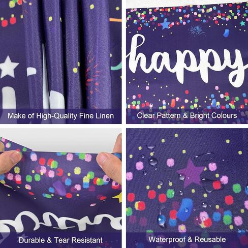 Happy Birthday Table Runners,Purple Confetti Dot Birthday Table Runner Purple Birthday Table Linens for Dining Party Decorations Birthday Party Table Decor 13x72 Inch in Saudi Arabia
