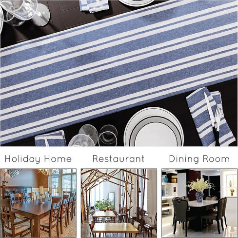 Encasa Cotton Table Runner | Size 13x36 in | Buffalo Beige Checks - Machine Washable in Saudi Arabia