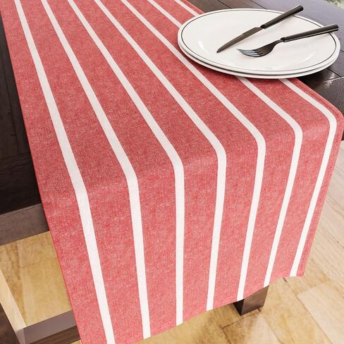 Encasa Cotton Table Runner | Size 13x36 in | Buffalo Beige Checks - Machine Washable in Saudi Arabia