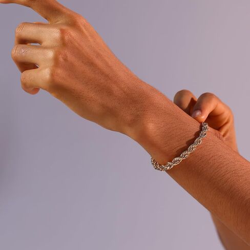 Chunky Gold Bracelets for Women 14K Gold Plated Link Bracelet Dainty Thick Chain Bracelets for Women Trendy Gold Jewelry in Saudi Arabia