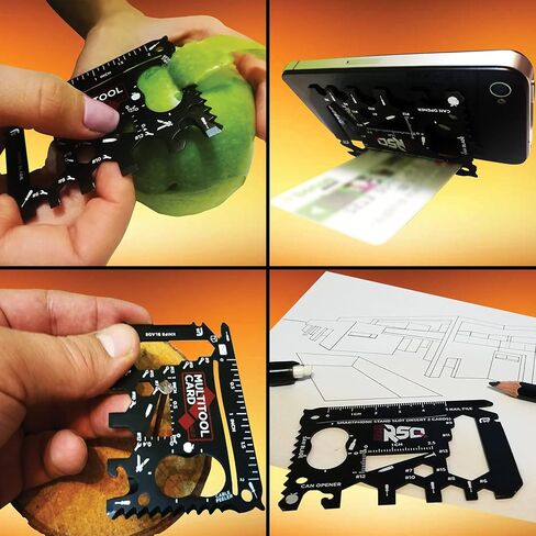 37-in-1 Black Credit Card Multi Tool Gift (1-tool-in-1-set). Wallet Credit Card Size Multitool Men's Gifts for Birthday. Wallet Card Tool Gifts for Dad. Cool Tool Gifts For Men Who Want Nothing in Saudi Arabia